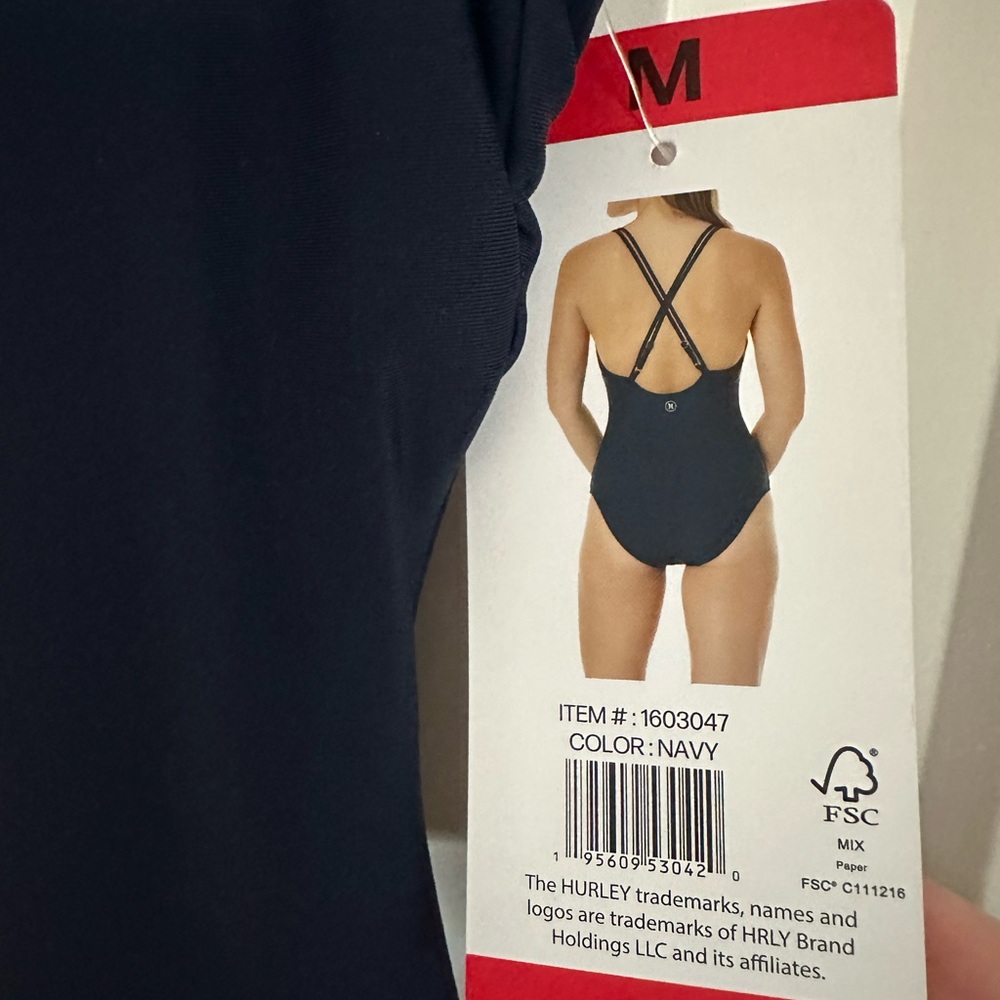 Hurley One Piece Swimsuit UPF 50 - Picture 4 of 7